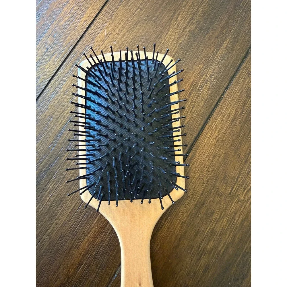 Norman Rockwell Saturday Evening Post Wooden Paddle Hair Brush Girl at Mirror